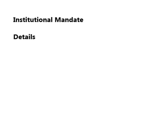 Institutional Mandate